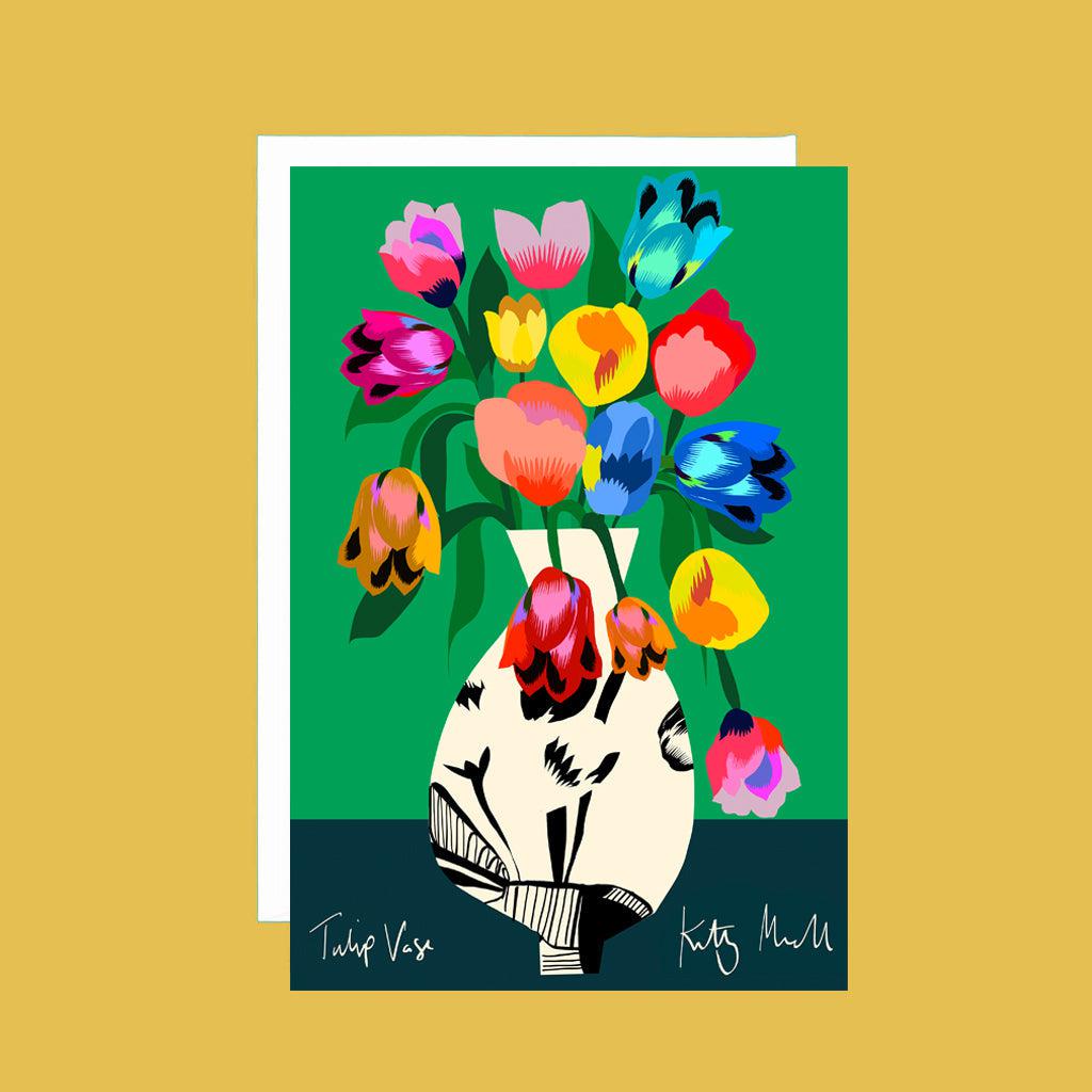 Set of 10 Colour Block Vase cards by Kitty McCall, featuring vibrant and bold vase designs with colourful floral arrangements, perfect for gifting, decorating, or sending heartfelt messages.