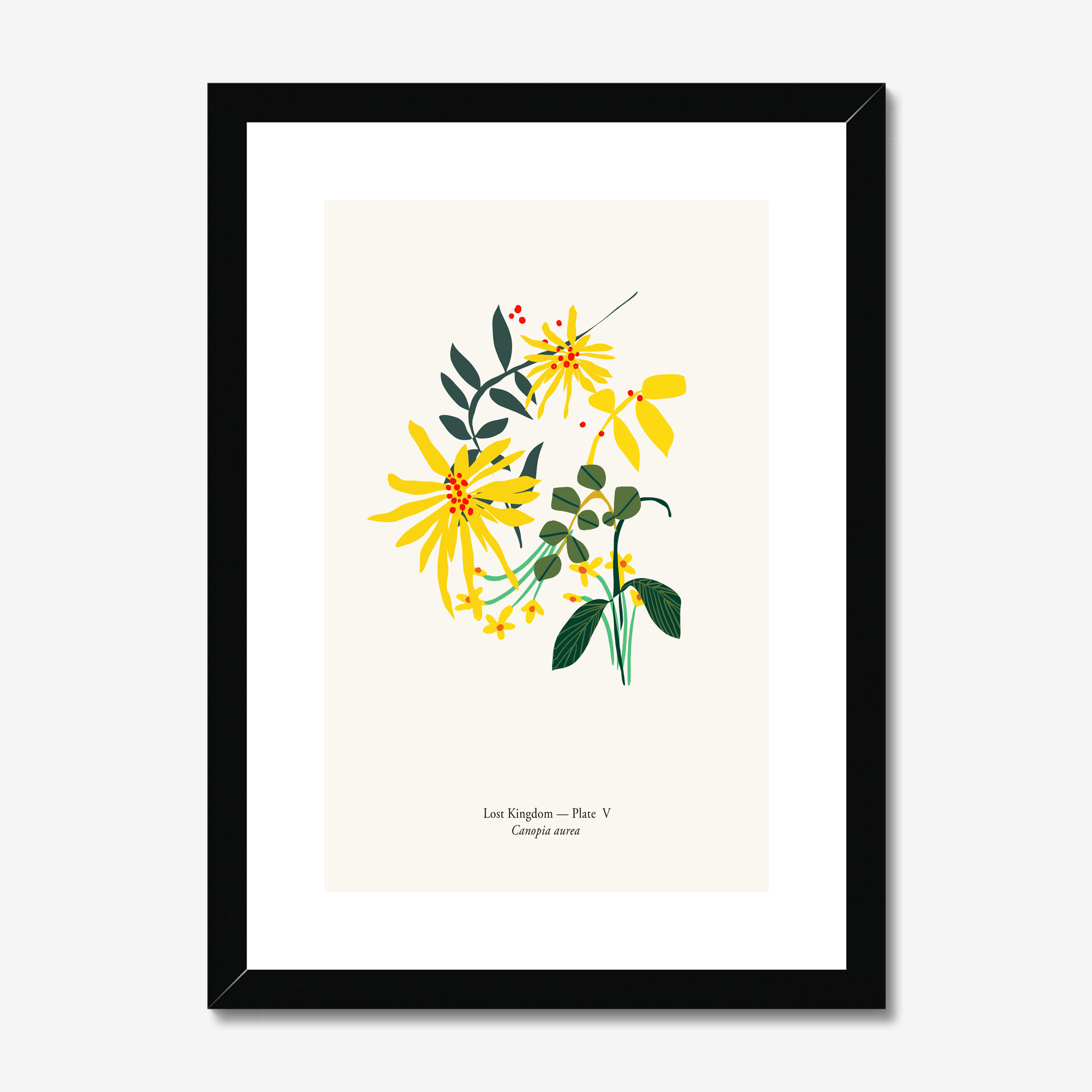 Canopia Aurea A4 botanical fine art print from the Lost Kingdom series by Kitty McCall