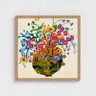 Antheia Vase fine art print by Kitty McCall in a natural oak frame
