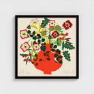 Folk Vase fine art print by Kitty McCall in a black frame