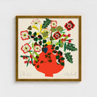 Folk Vase fine art print by Kitty McCall in a gold frame

