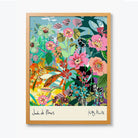 Jardin de Fleurs fine art print by Kitty McCall in a natural oak frame