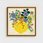 Kyoto Vase fine art print by Kitty McCall in a gold frame