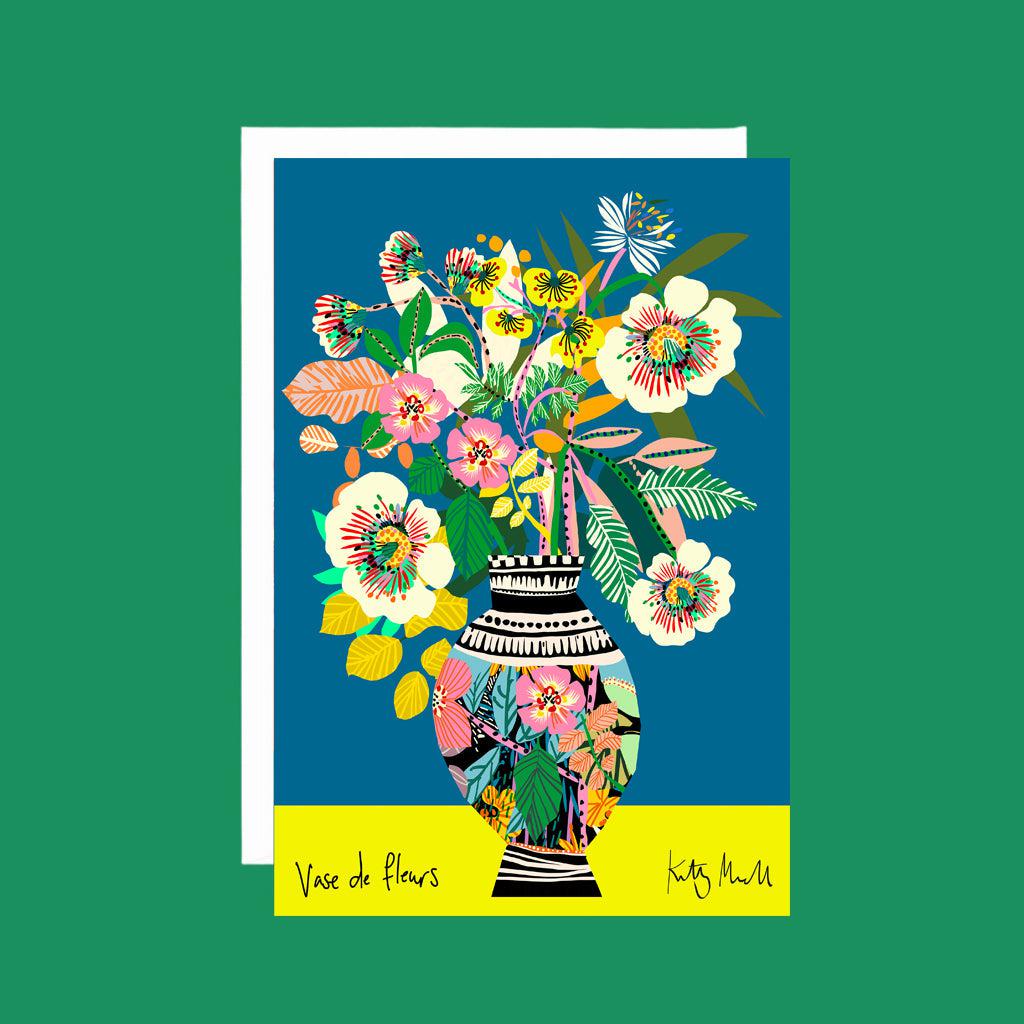 Set of 10 Colour Block Vase cards by Kitty McCall, featuring vibrant and bold vase designs with colourful floral arrangements, perfect for gifting, decorating, or sending heartfelt messages.