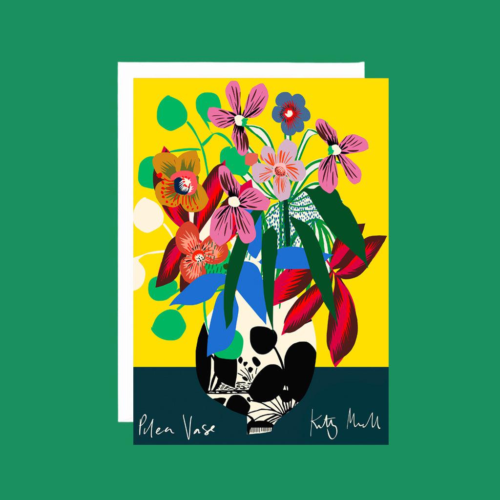 Set of 10 Colour Block Vase cards by Kitty McCall, featuring vibrant and bold vase designs with colourful floral arrangements, perfect for gifting, decorating, or sending heartfelt messages.