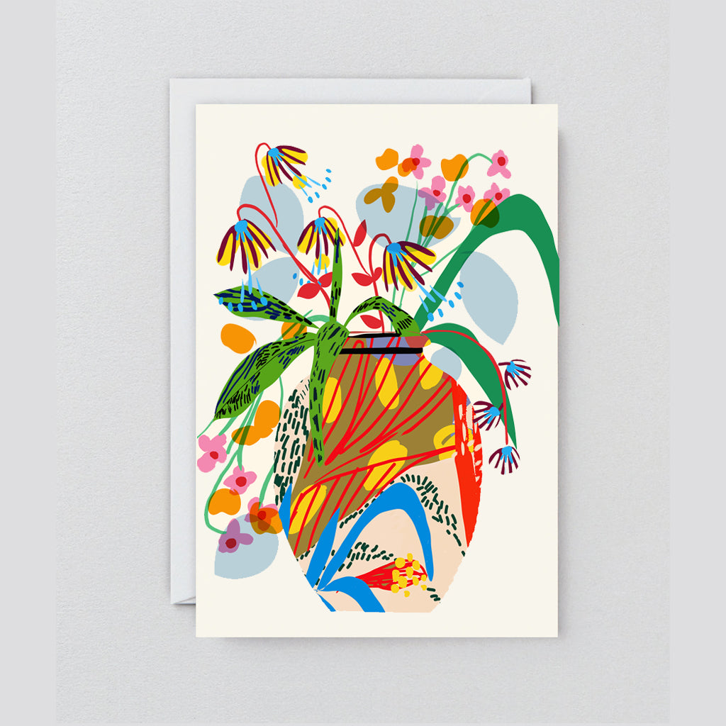 detail of botanical greeting card illustration from Lost Kingdom series