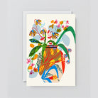detail of botanical greeting card illustration from Lost Kingdom series