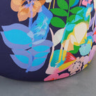 Velvet Plumeria Summer Pouf