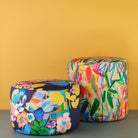 Velvet Plumeria Summer Pouf