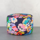 Velvet Plumeria Summer Pouf