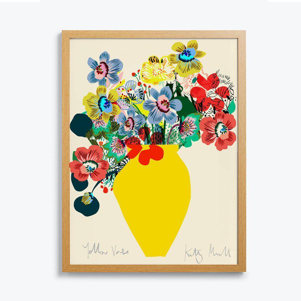 Yellow vase Art Fine Art Giclée Print-Art Print-Kitty McCall